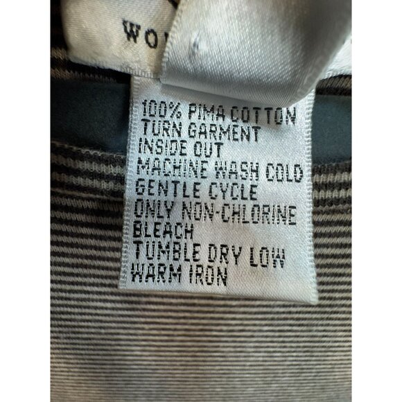 Talbots Petites Woman Short Sleeve T-Shirt Plus Size 1X Brown Striped Casual - Picture 3 of 9